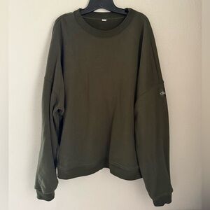 Alo Renown Heavyweight Crew Neck - Stealth Green